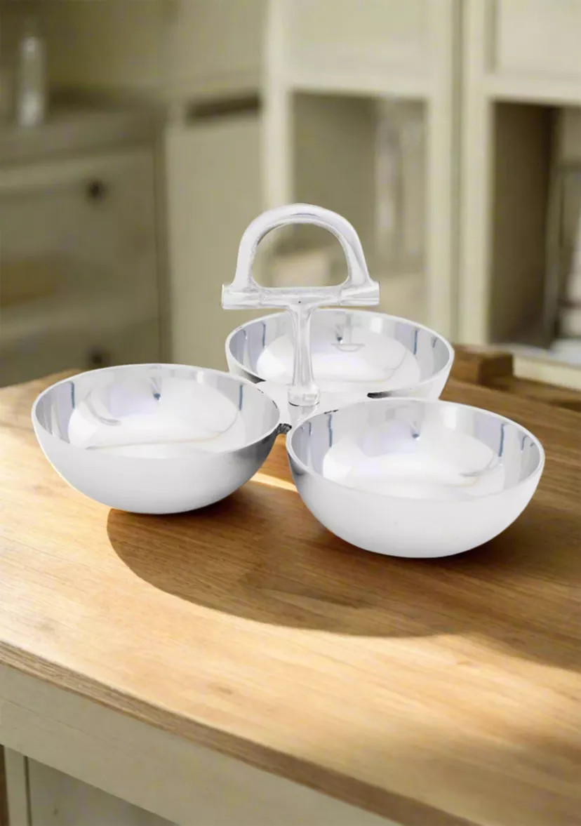Equestrian Inspired Stainless Steel 3 Section Bowl | Belk