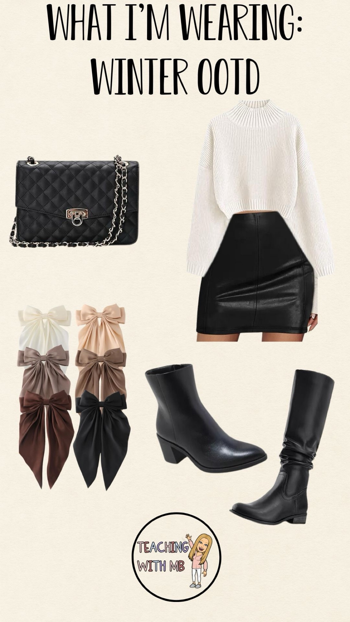 What I’m wearing this season! Shop Black Friday deals now to grab this look! 
Fall OOTD Winter OOTD 
Black boots booties
Black skirt oversized sweater outfit 

#LTKCyberWeek #LTKHoliday #LTKGiftGuide