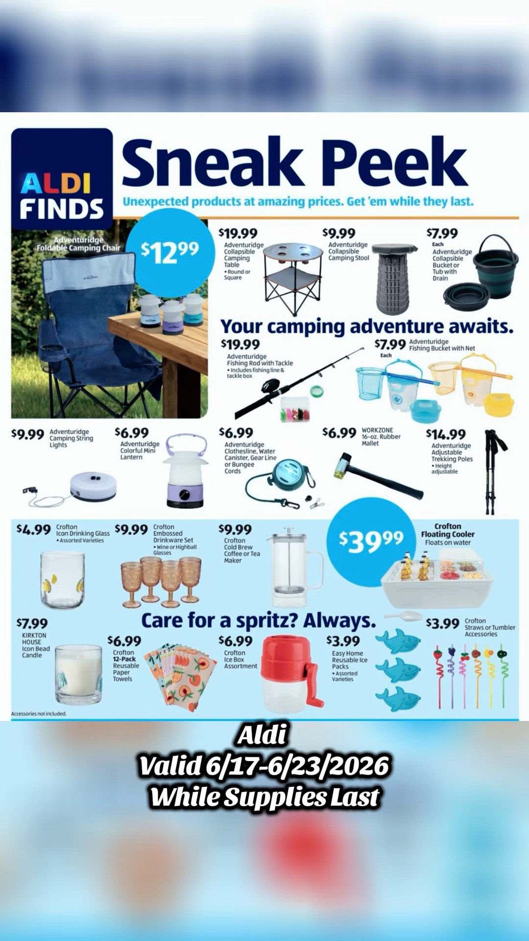 ✨ Aldi Sneak Peek Alert! ✨
Get ready for next week’s finds at ALDI 🛒💨
These deals are valid 6/17-6/23 while supplies last, so if you see something you love… grab it fast! 👀🔥

Which find are you adding to your cart first? ⬇️

#AldiFinds #AldiDeals #WeeklyDeals #BudgetFriendlyFinds #HomeFinds

#LTKHome