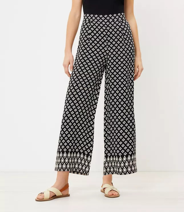 The Pull On Wide Leg Crop Pant | LOFT