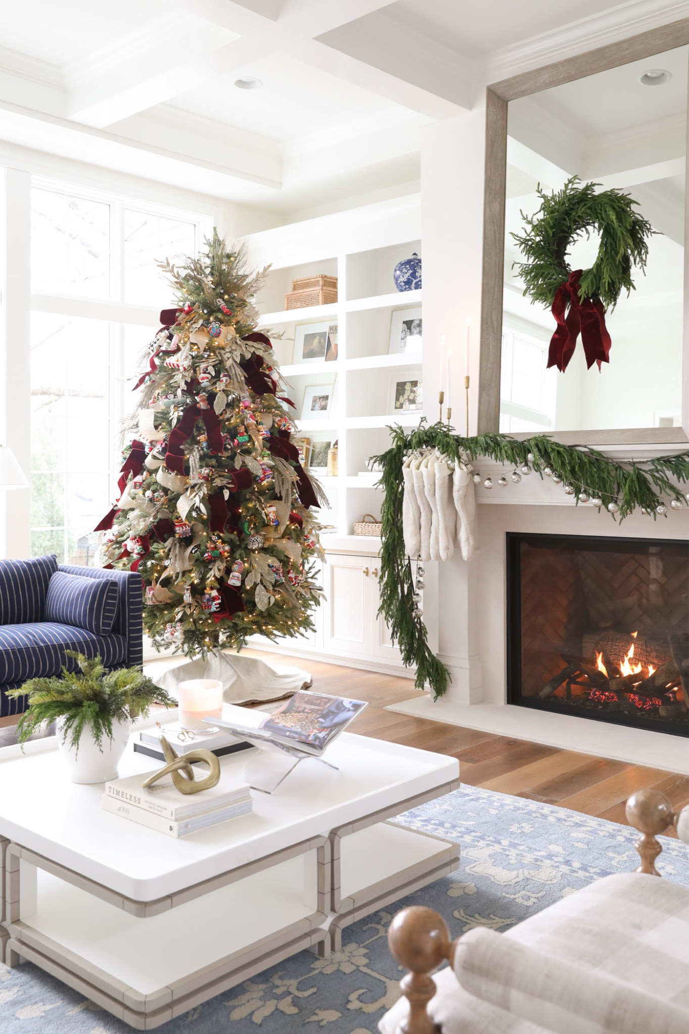 Christmas tree, Christmas, Christmas mantel, garland, faux garland, ornament garland, red velvet ribbon, Christmas decor, Christmas decorations, living room, coffee table, Norfolk pine garland 

#LTKHoliday #LTKhome #LTKSeasonal