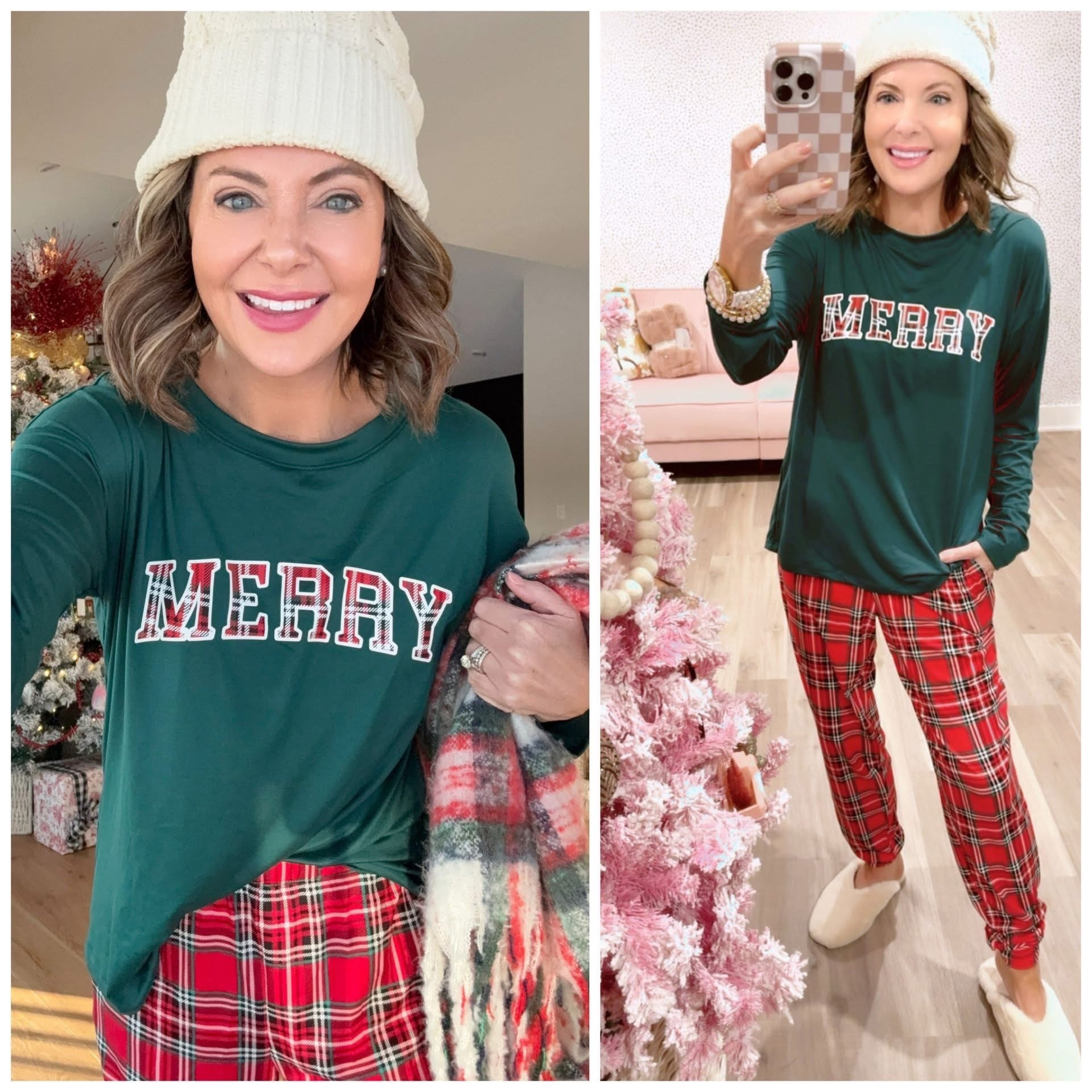 My set of PJS are under $13! Crazy soft! Has pockets! True to size! Perfect for holiday mornings!

#LTKdayinmylife #LTKGiftGuide #LTKHoliday