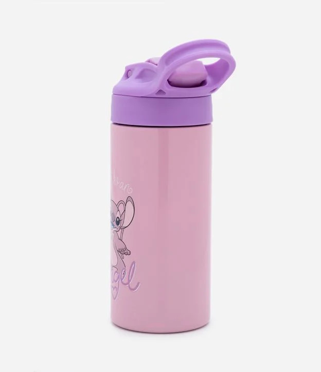 Garrafa de Metal com Estampa da Angel e Alça Fixa 400ml Lilas-AC | Renner (BR)