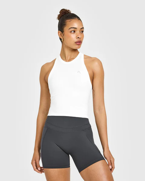 Go To Seamless Fitted Mid Vest 
 White | Oner Active (UK / US)