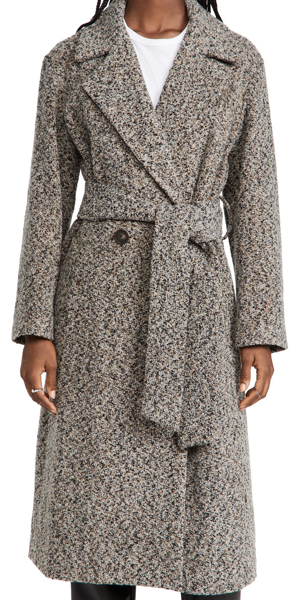 Vince Double Breasted Pebbled Trench Coat | Shopbop