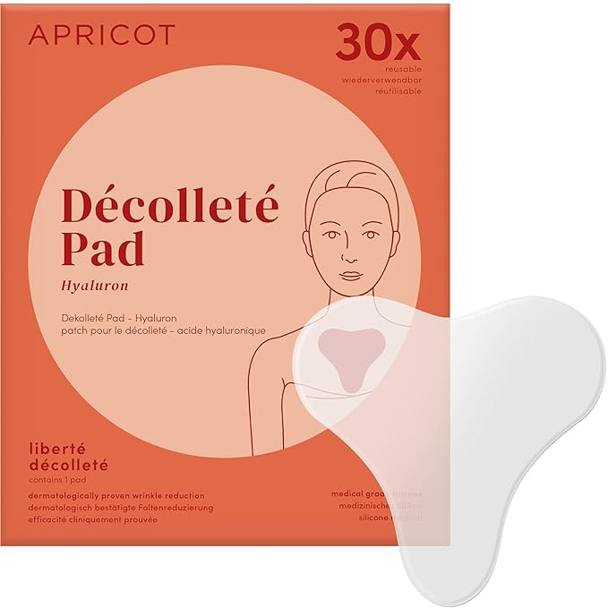 APRICOT Silicone Chest Wrinkle Pad with Hyaluronic Acid I 30x Reusable I Silicone Pad to Tighten ... | Amazon (US)