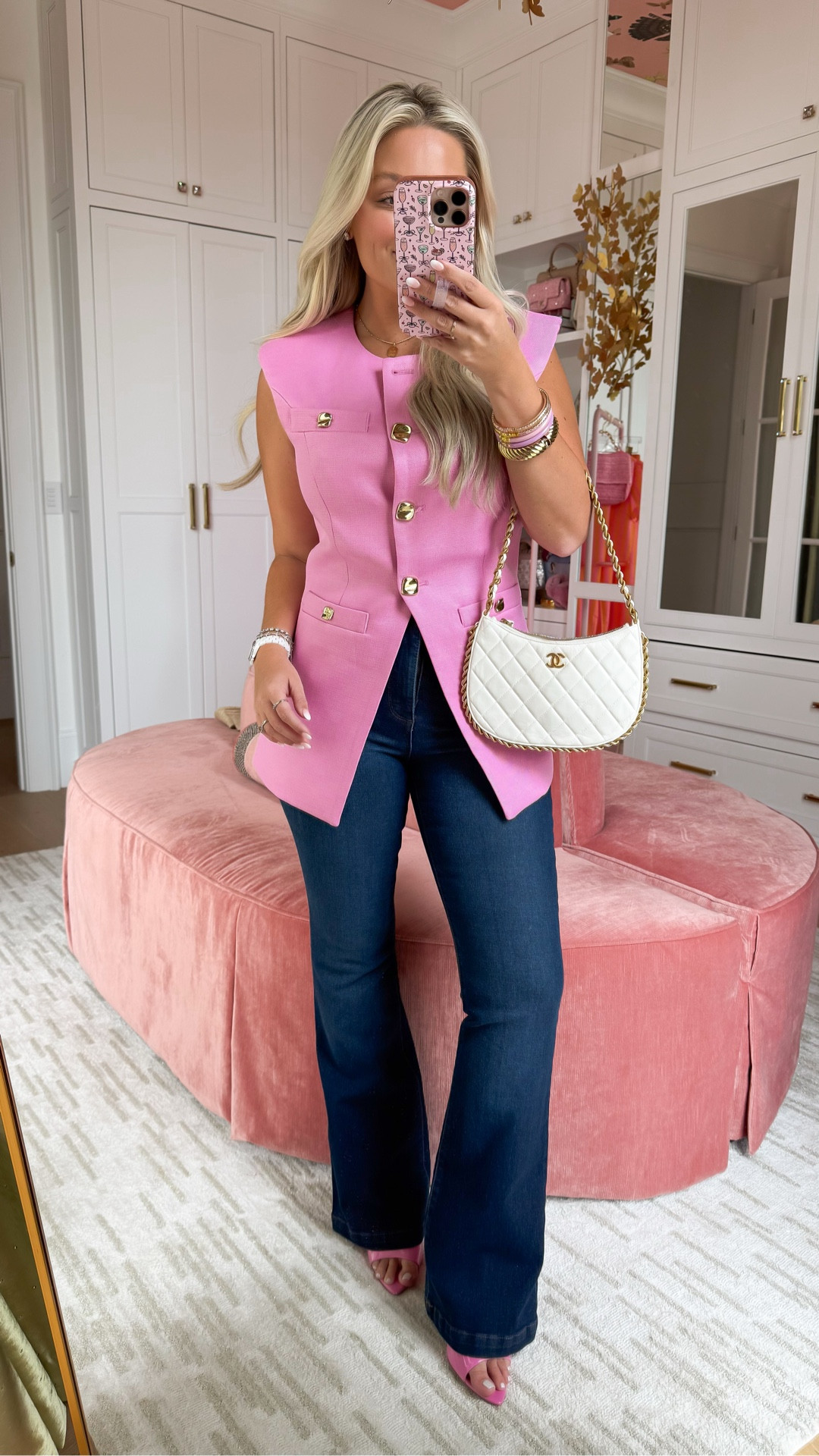 Size small top, size 27 jeans 

#LTKWorkwear #LTKootd #LTKgrwm