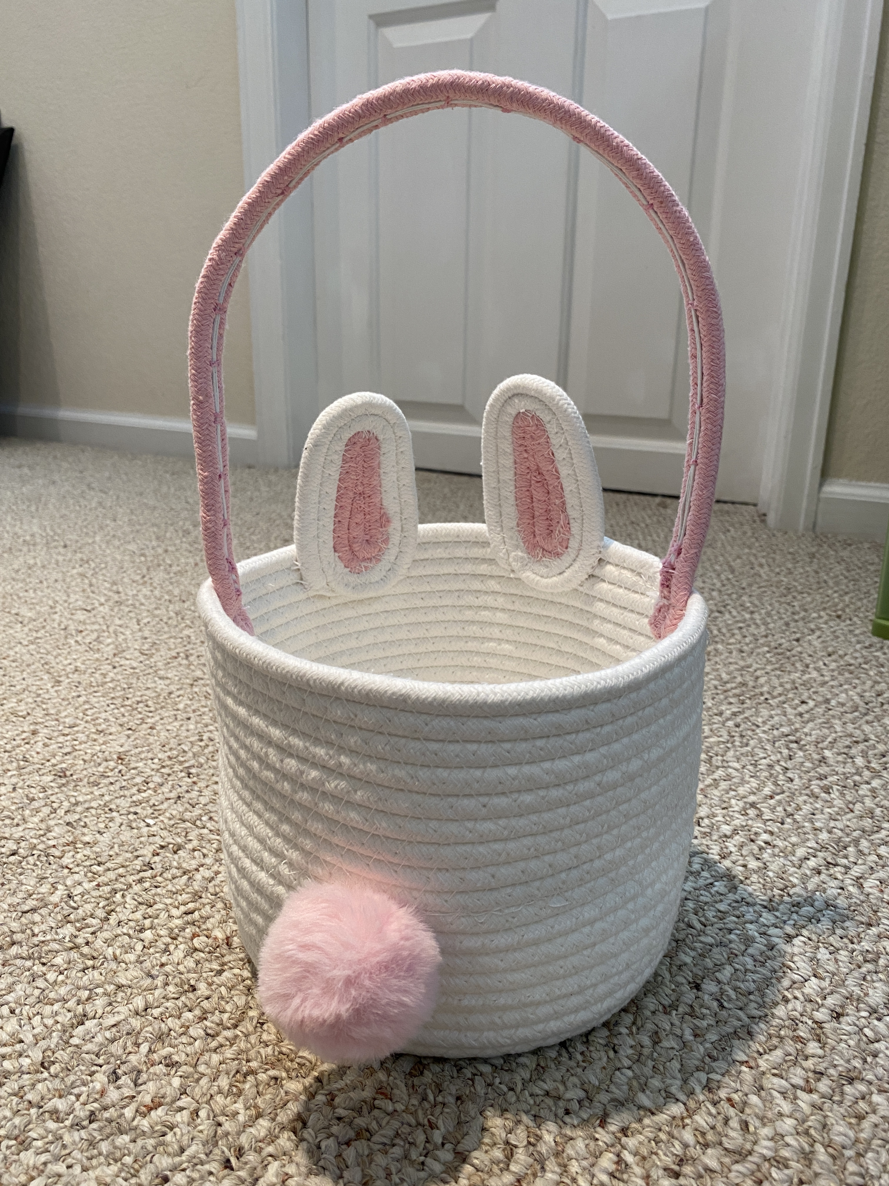 Sea Team Easter Bunny Basket for Eggs Hunt, Easter Eggs Bucket, Small Woven Cotton Rope Tote Bag ... | Amazon (US)