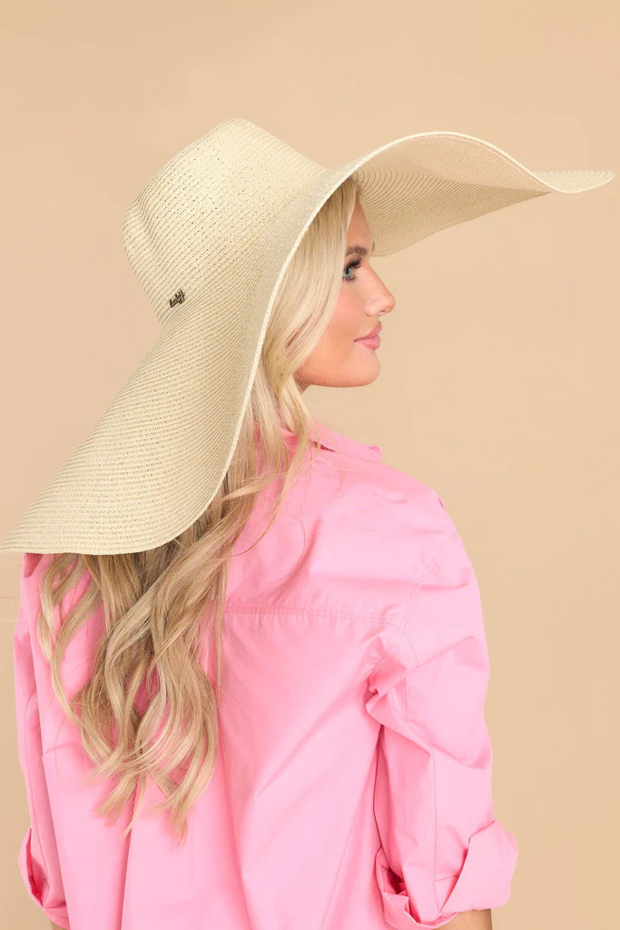 In The Shade Oversized Beige Hat | Red Dress 