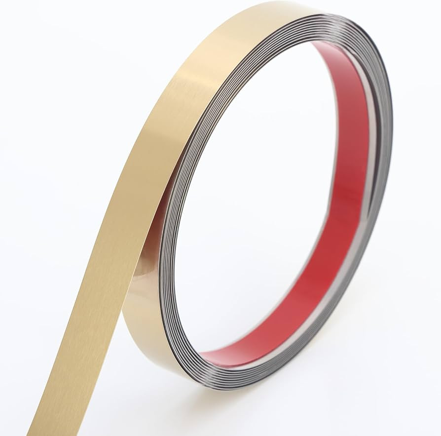Peel and Stick Metal Molding Trim, Self-Adhesive Stainless Steel for Wall, Fireplace, Mirror Edgi... | Amazon (US)