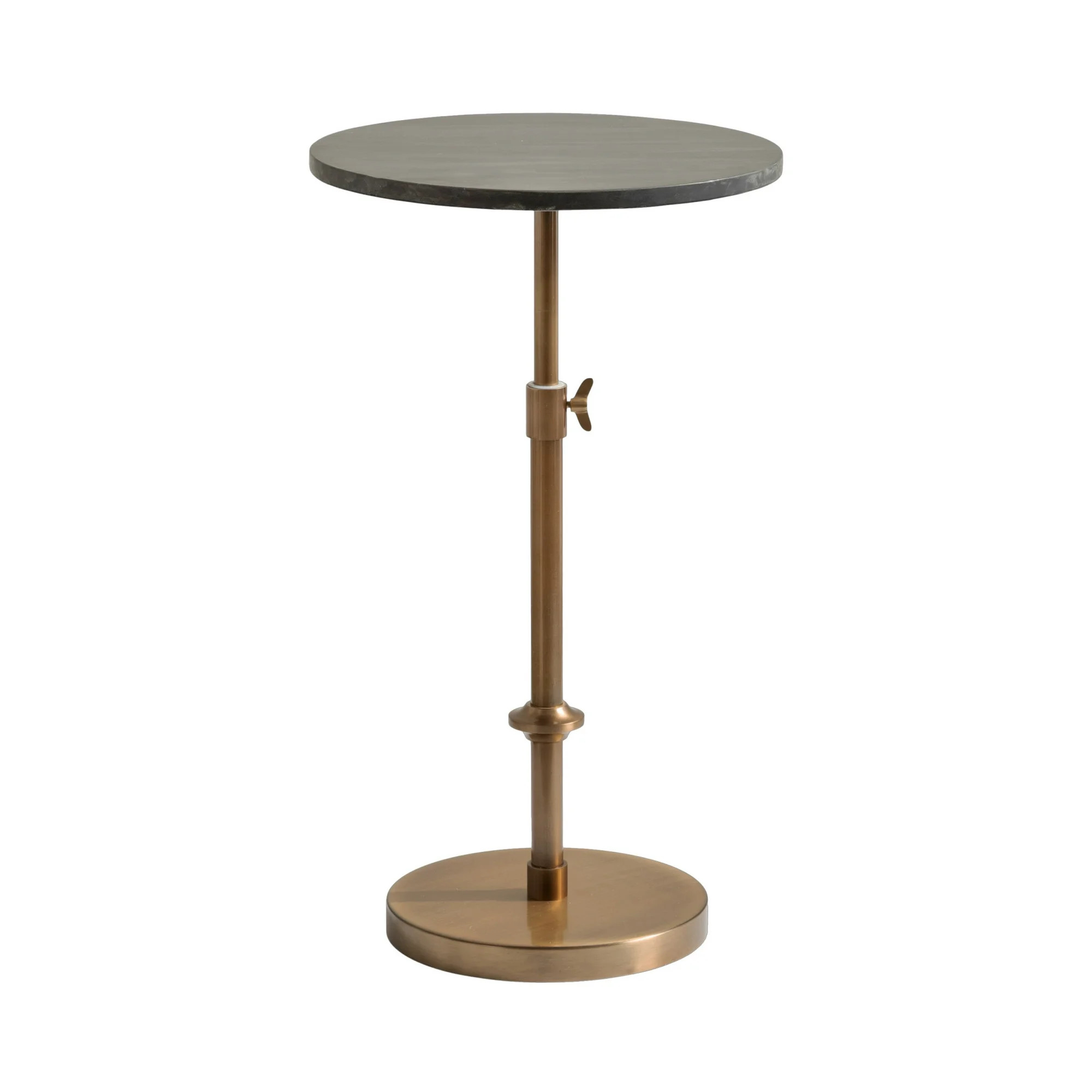 Kate and Laurel Engles Traditional Adjustable-Height Pedestal Side Table, 14 x 14 x 30, Black Mar... | Walmart (US)