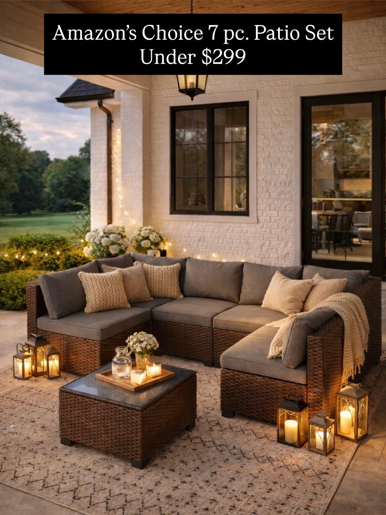 Amazon Patio Set Under $300

This 7-piece outdoor set is such a good find—clean lines, neutral cushions, and a woven texture that gives it that elevated look for less. Amazon’s Choice with 1K+ bought in the past month and a 4.5⭐️ rating… it’s easy to see why this one is so popular. Perfect for creating a cozy, pulled-together patio setup.

Follow @farmtotablecreations on Instagram for more home finds and styling ideas.

#patiofurniture #outdoorfurniture #outdoorrug #sectional #outdoorliving #amazonhome

#LTKSeasonal #LTKSaleAlert #LTKHome