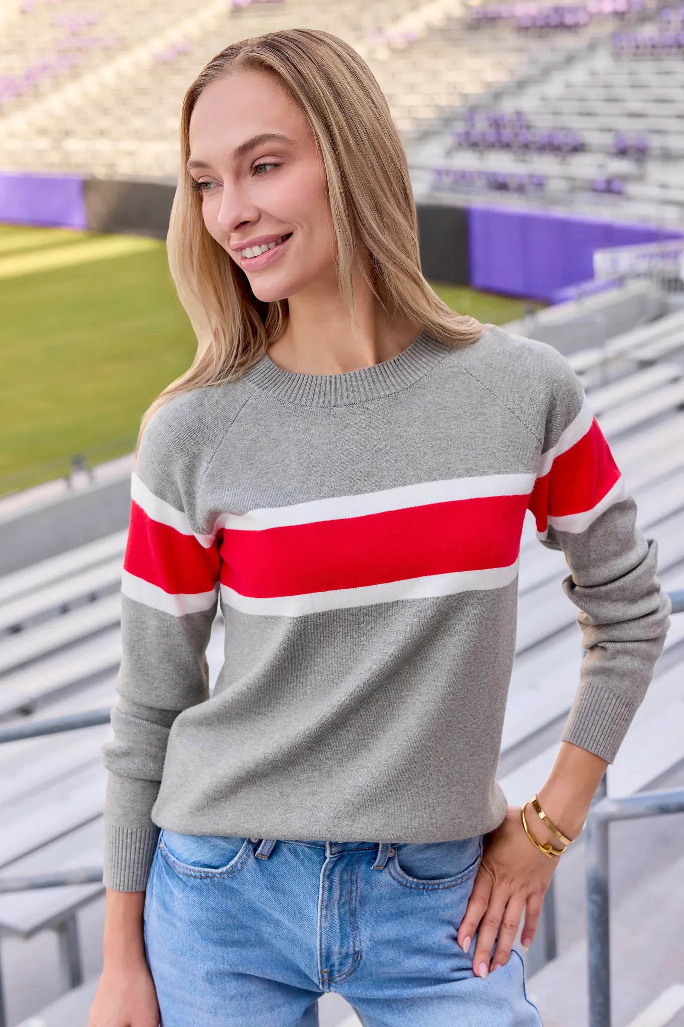Dylan Red Stripe Sweater | Avara