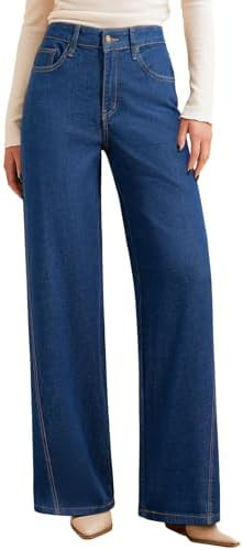 Sidefeel Women's Baggy Wide Leg Jeans High Waisted Straight Leg 2025 Fall Outfits Denim Pants | Amazon (US)