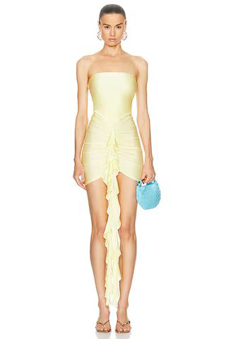 Shani Shemer Serena Mini Dress in Yellow Macaron | FWRD | FWRD 