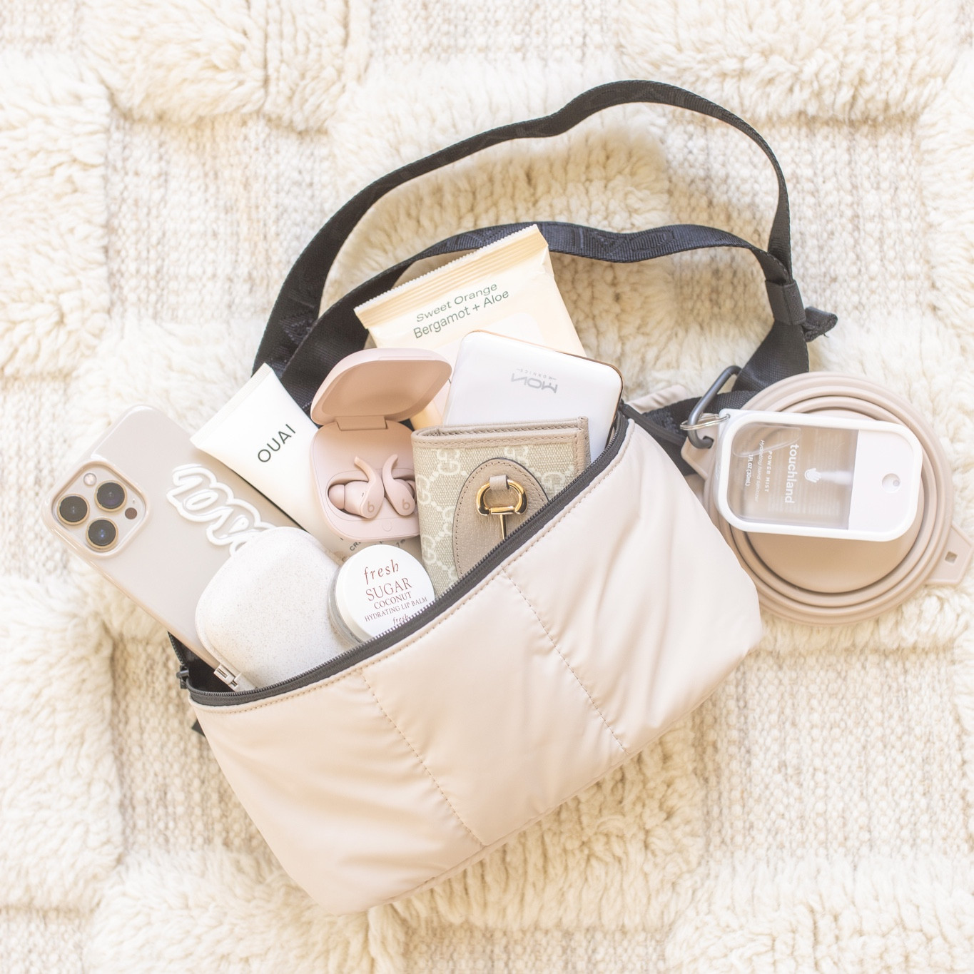 Belt bag and travel essentials 

Bum bag, calpak luka bag, calpak belt bag, travel accessories, travel products, hand wipes, monogram phone case, Touchland hand sanitizer, beats by kim 

#LTKitbag #LTKtravel #LTKFind