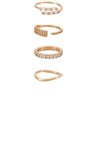 Crystal Embellished Ring Set | Revolve Clothing (Global)