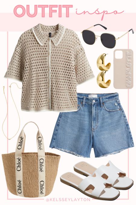 Outfit idea, summer style, H&M fashion, Abercrombie jean shorts; Chloe bag 

#LTKsalealert #LTKfindsunder50 #LTKxTarget