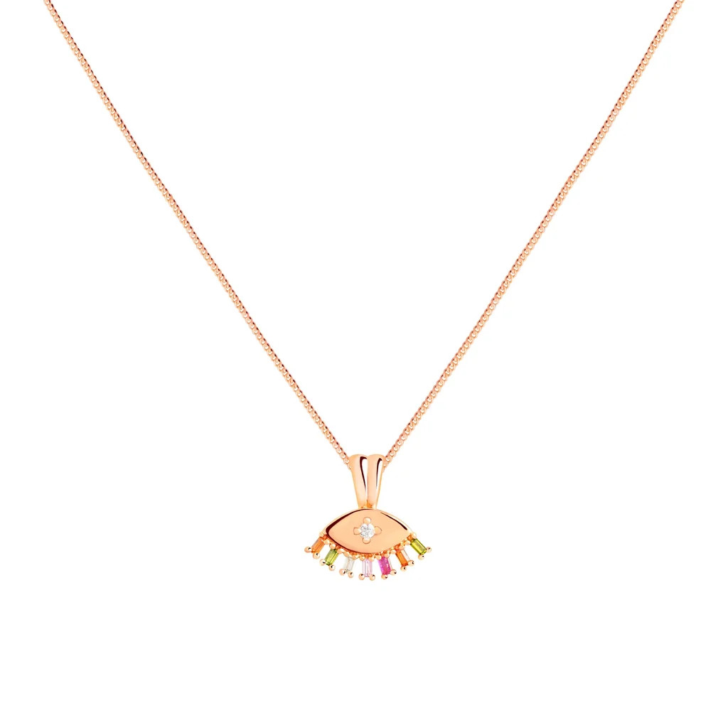 Iris Pendant Necklace in Rose Gold | Astrid and Miyu