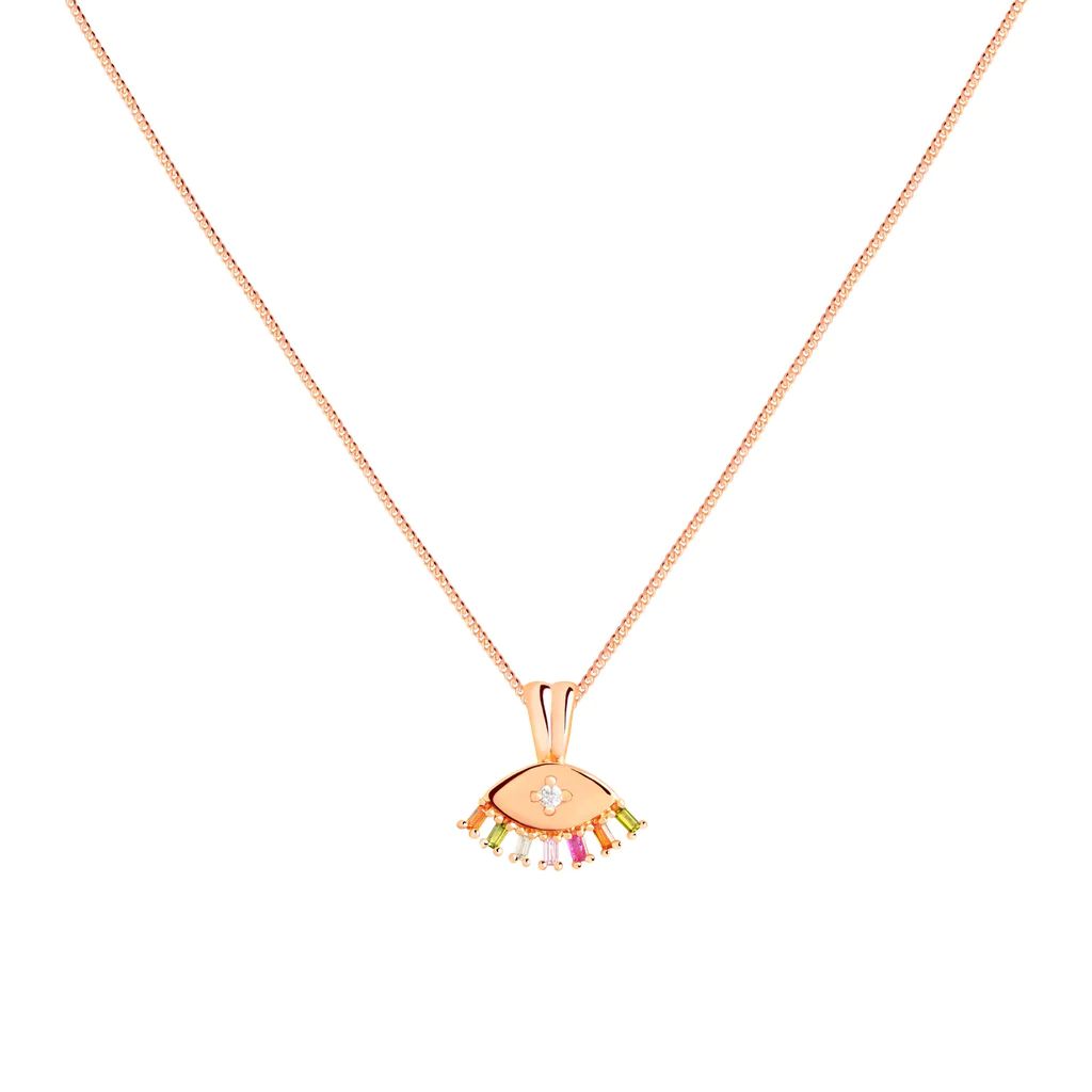 Iris Pendant Necklace in Rose Gold | Astrid and Miyu