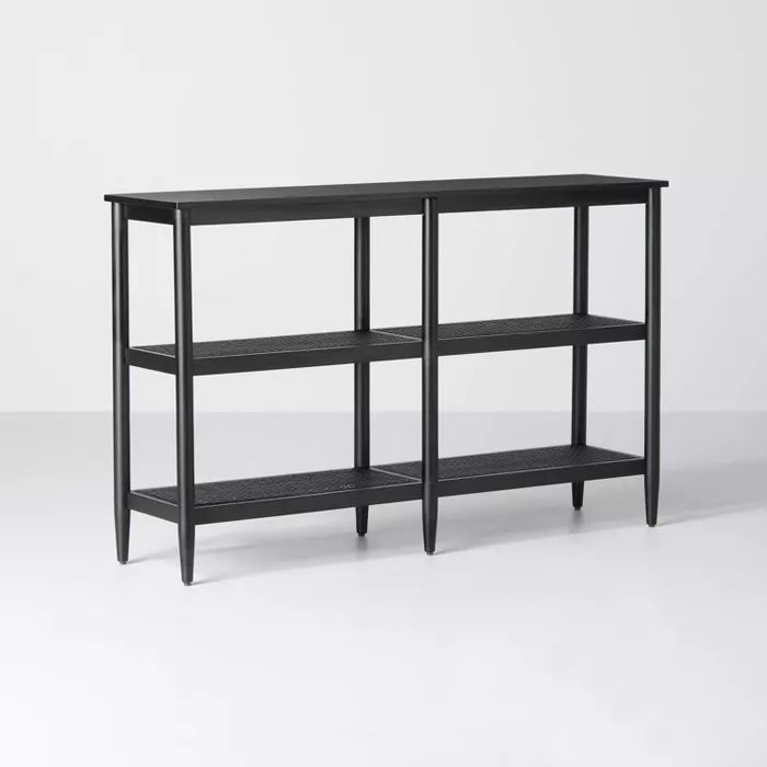 Wood & Cane 3-Shelf Console Bookcase - Hearth & Hand™ with Magnolia | Target