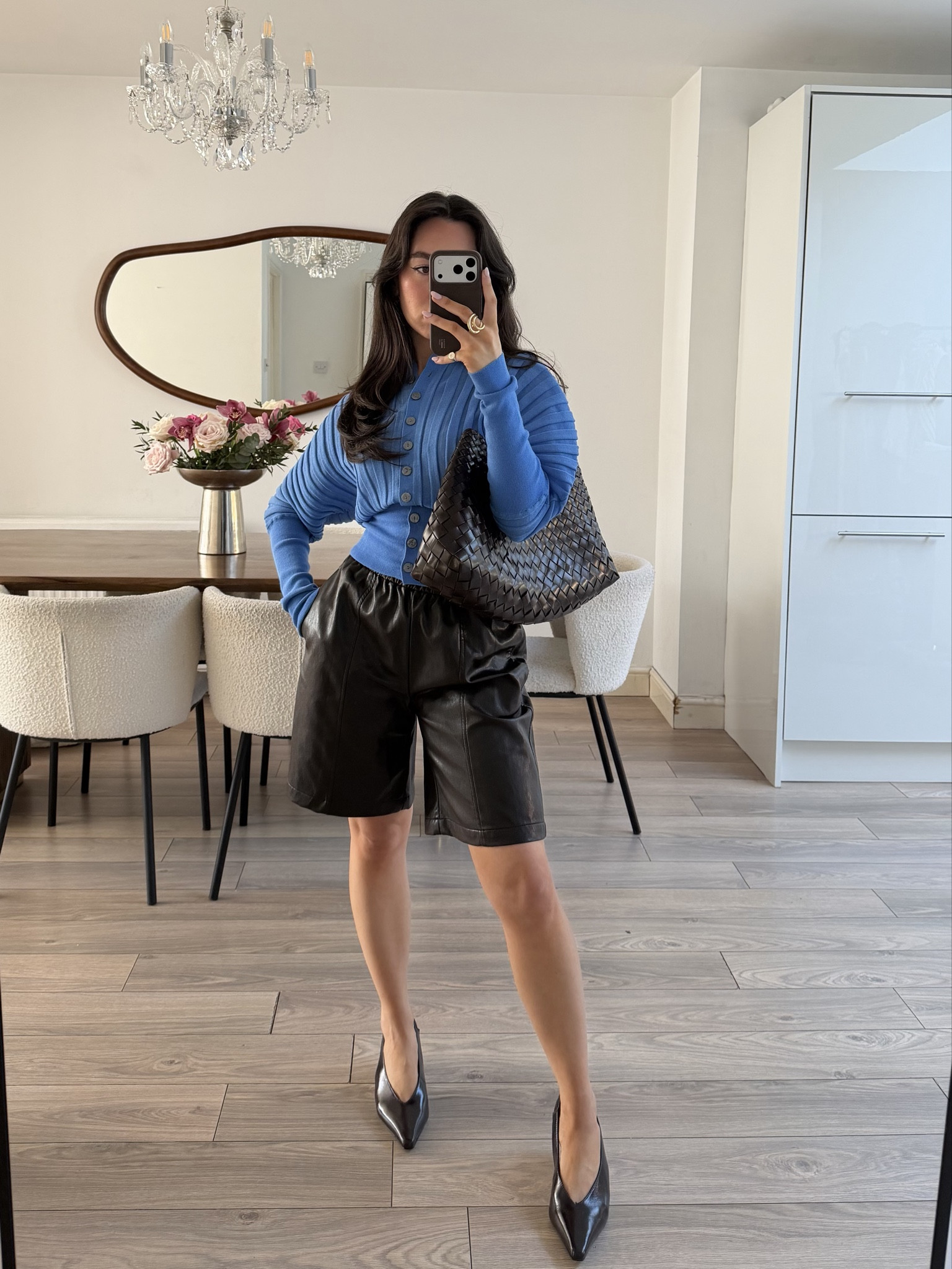 Zara cardigan, jorts, leather shorts, dragon diffusion

#LTKspring #LTKeurope #LTKuk