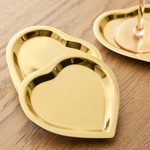 Heart-Shaped Metal Coaster Sets | West Elm (US)