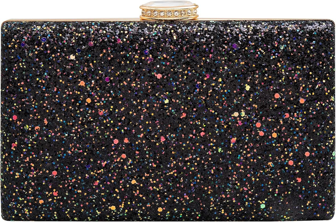 CARIEDO Women's Evening Handbag Clutch Stain Fabric Bridal Purse for Wedding Prom Night Out Party | Amazon (US)