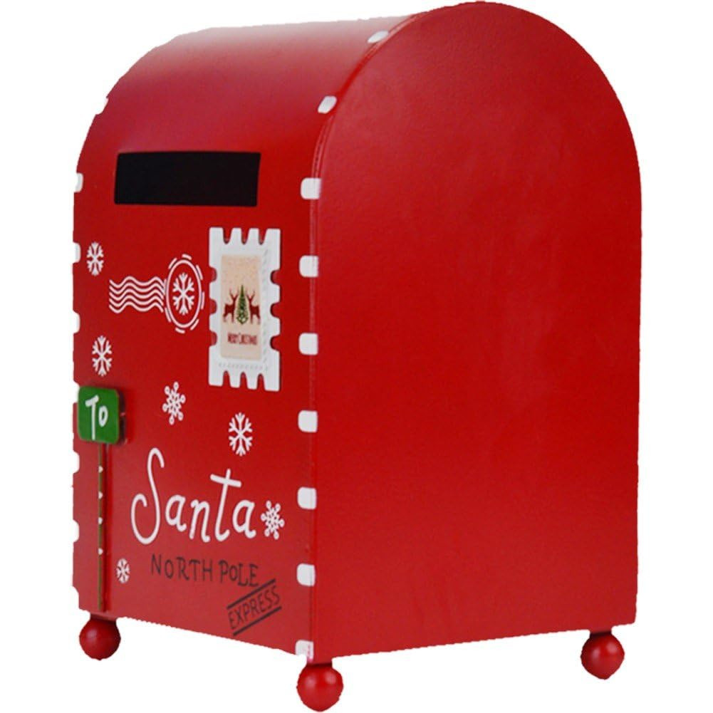 Christmas Post Box Santa Letter Box Metal Letter Letters to Santa Mailbox Christmas Decorations H... | Amazon (CA)