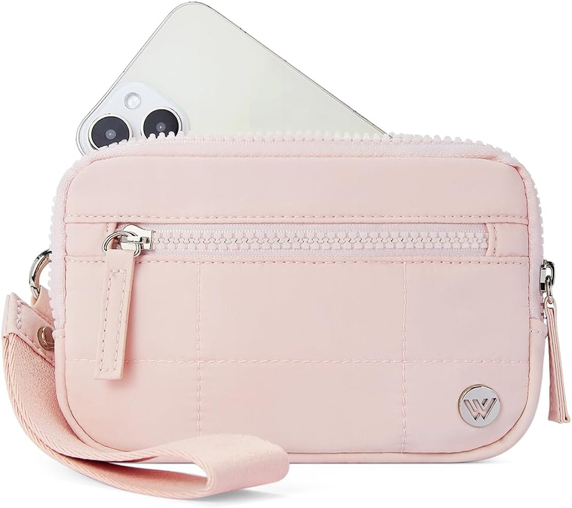 WESTBRONCO Wristlet Wallets for Women Nylon Quilted RFID Wallet with 3 Zipper Purse for Travel Cr... | Amazon (US)