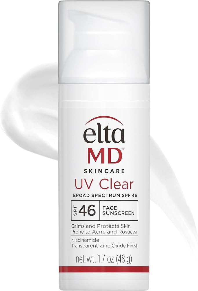 EltaMD UV Clear Face Sunscreen SPF 46, Oil-Free Sunscreen with Zinc Oxide, Dermatologist Recommen... | Amazon (US)