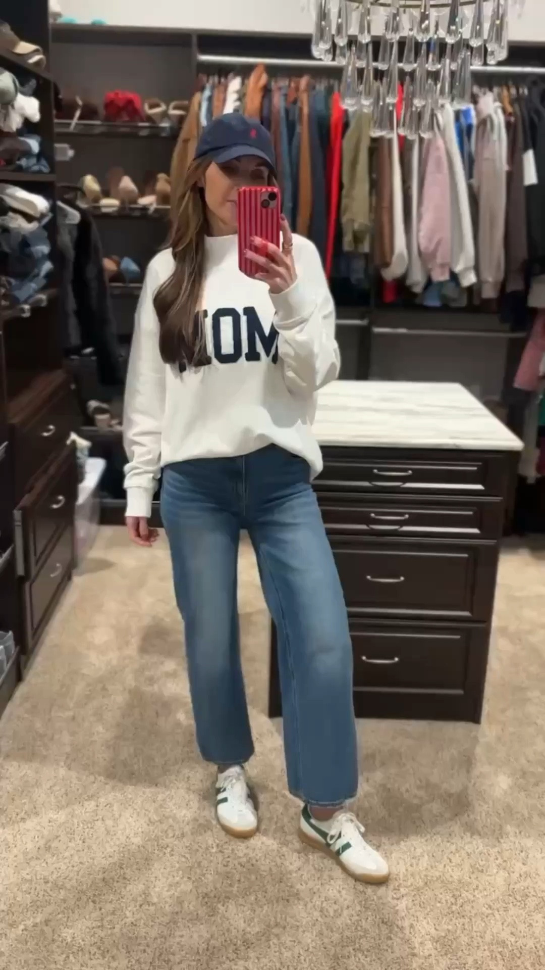 How cute is this @Anthropologie mockneck!? Runs slightly oversized 
@Quince jeans- size 26 inseam 28

#LTKootd #LTKgrwm