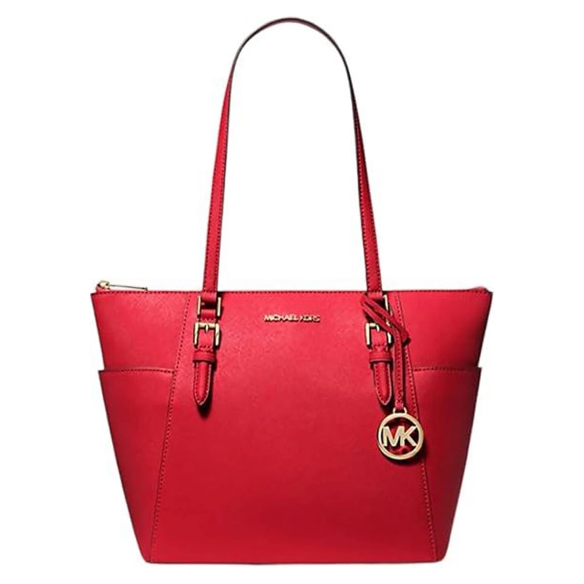 Michael Kors Women's Charlotte Large Saffiano Leather Top-Zip Tote Bag 35T0GCFT7L-Bred | Walmart (US)