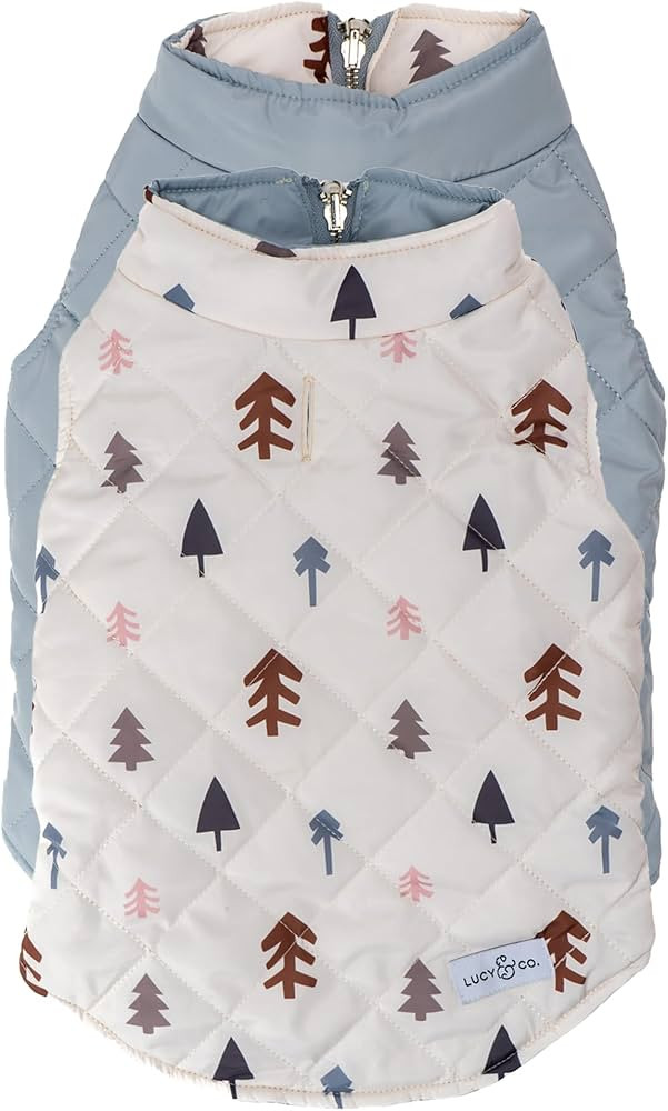 Lucy & Co. The Flurried Forest Reversible Puffer Vest (Pets) for Small Dogs, Medium Dogs and Larg... | Amazon (US)