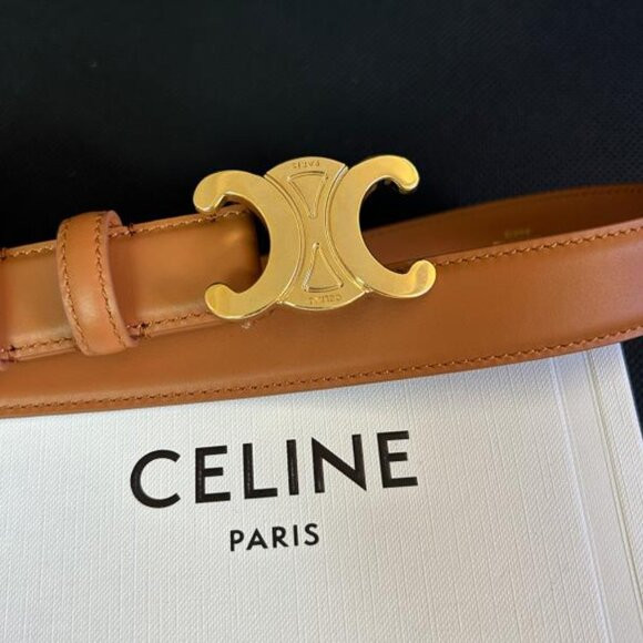 Celine Triomphe Medium Calfskin Leather Belt 90 | Poshmark