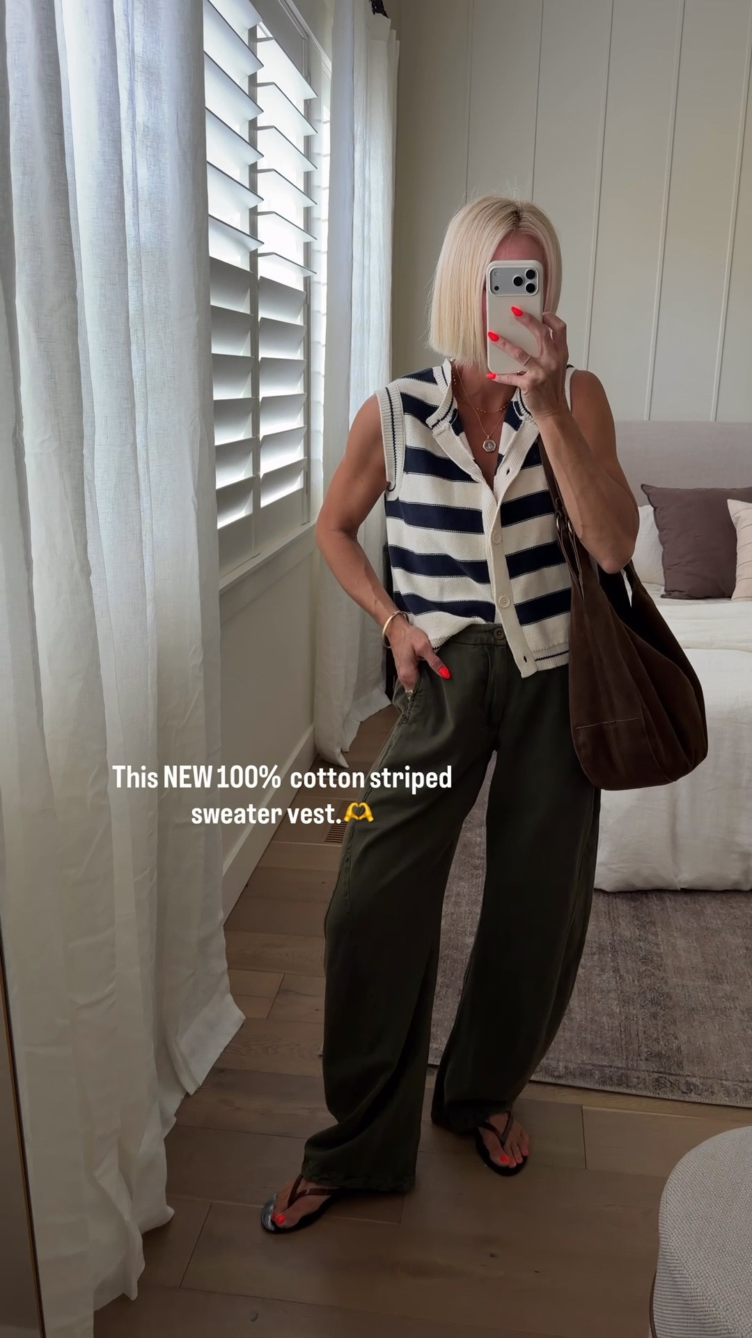 The perfect mid-weight 100% cotton sweater vest — easy early fall top to wear with you favorite denim or pants.

#LTKootd #LTKmomlife #LTKOver40
