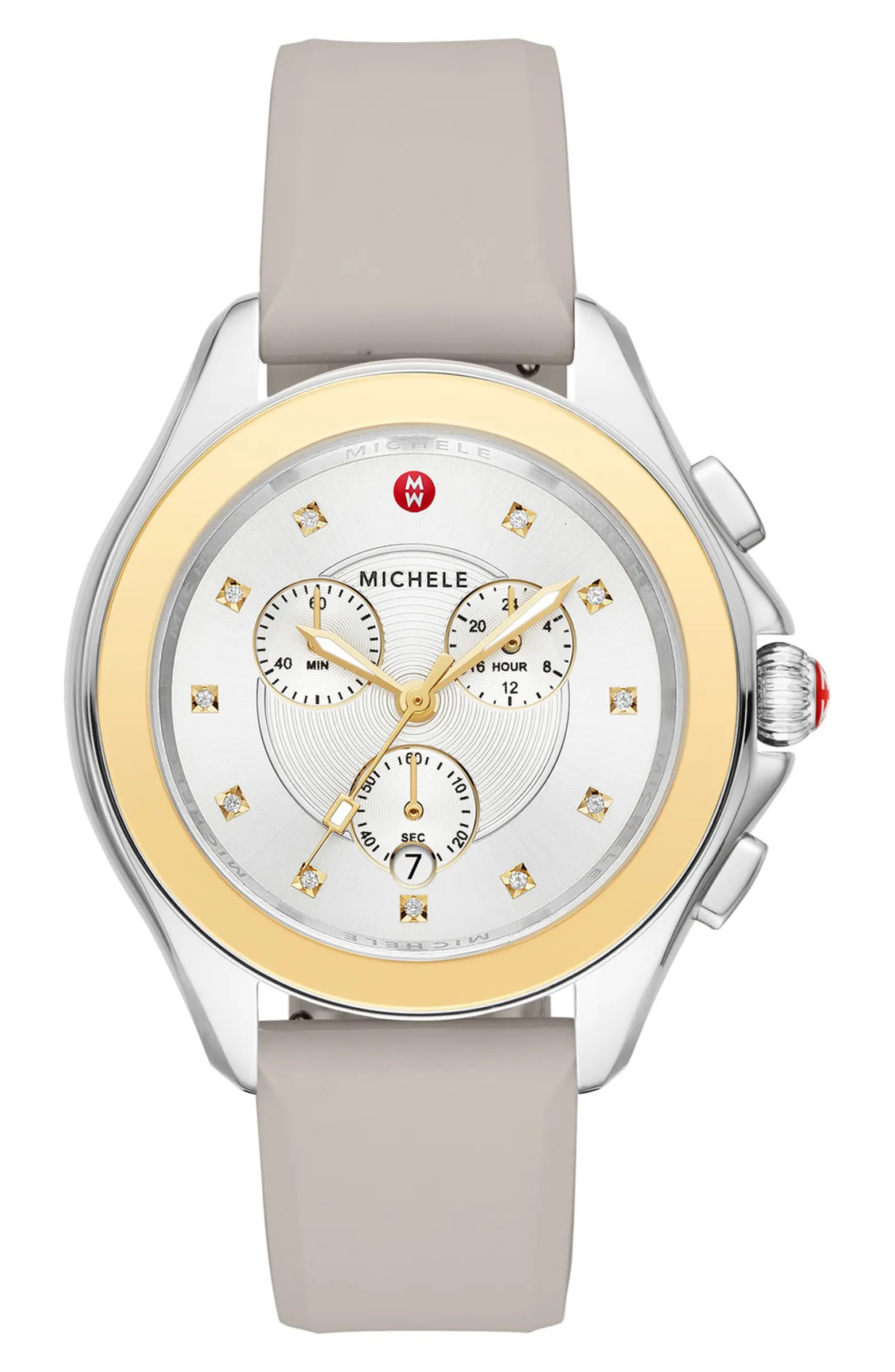 Cape Topaz Chronograph Silicone Strap Watch, 38mm | Nordstrom Rack