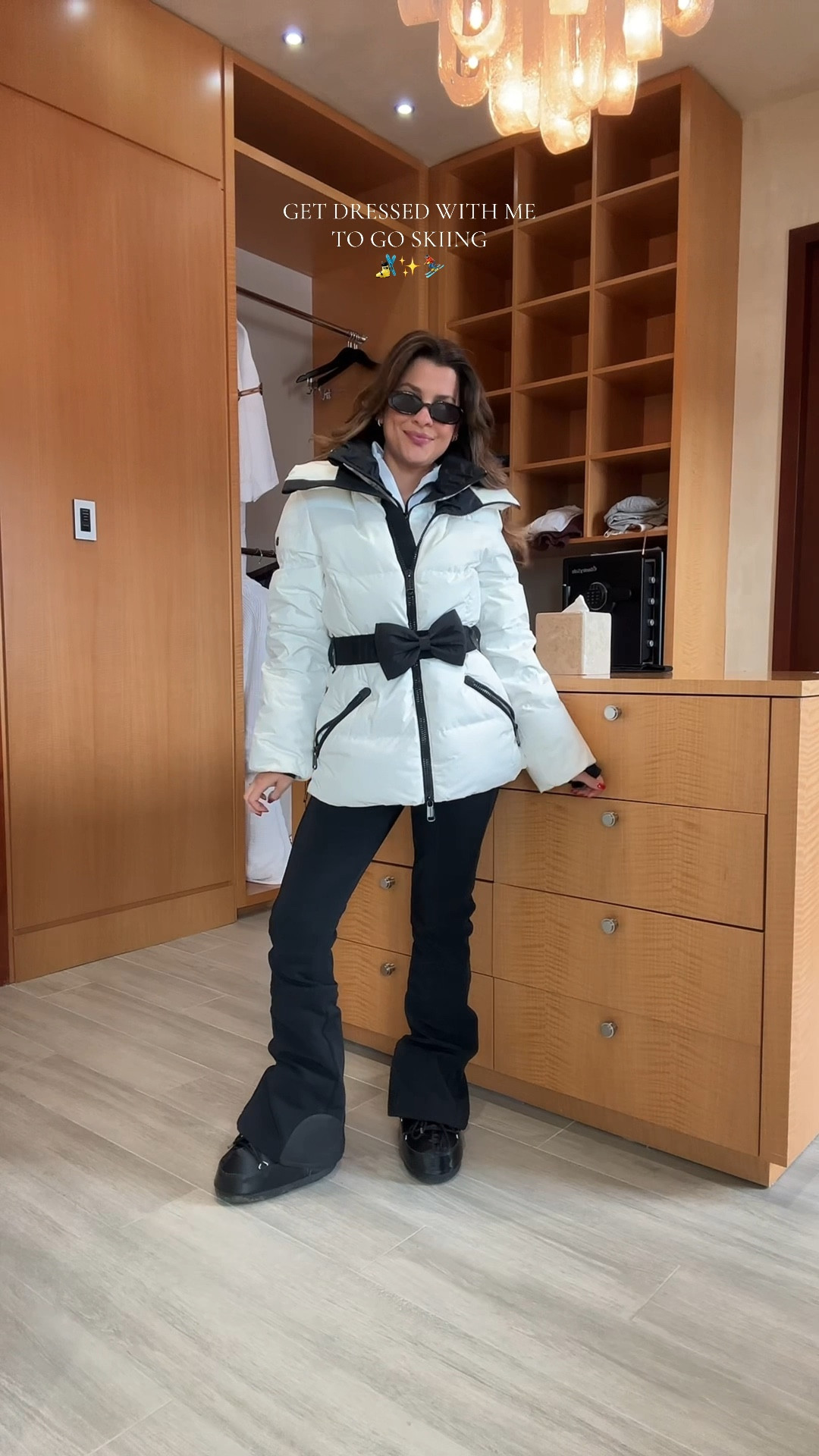 Goldbergh has some of the best ski outfits! This white ski jacket is apart of their “couture” collection & the tuxedo bow belt makes it sooo chic. Runs true to size! 

#LTKSeasonal #LTKStyleTip #LTKTravel