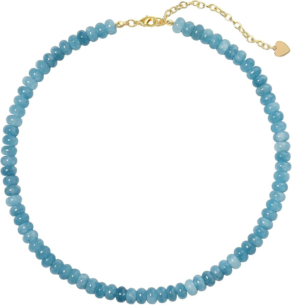 Amazon.com: zocare Beaded Necklace for Women,Gemstone Choker Necklace for Women, Bead Choker Neck... | Amazon (US)
