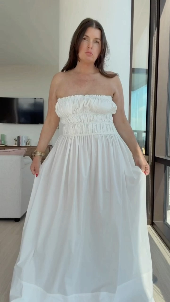 Spring dress 
Maxi dress 
White dress 

#LTKootd #LTKdayinmylife #LTKSeasonal