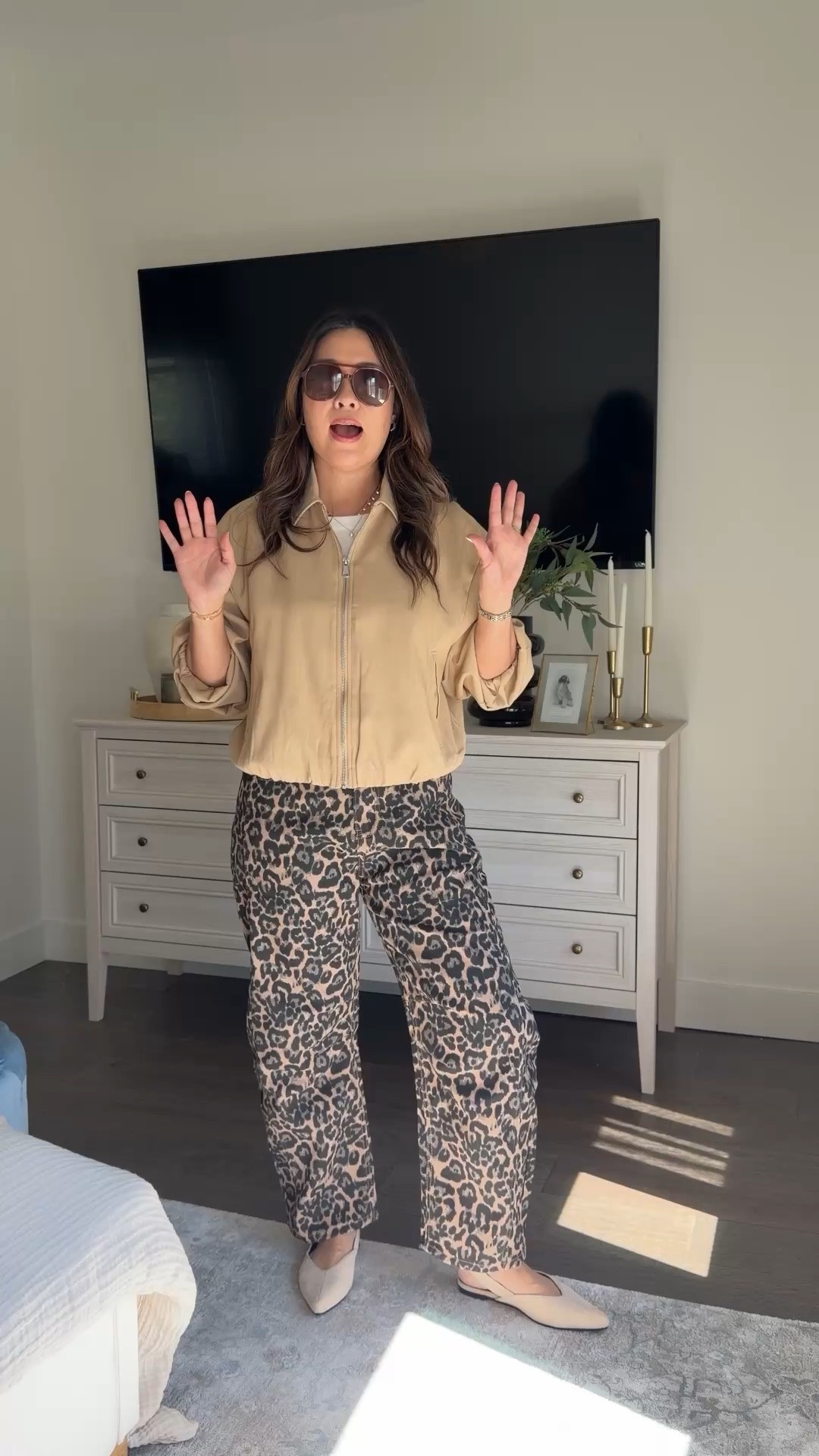 Amazon fall fashion // leopard pants // bubble hem bomber jacket 

Jacket - medium 
Pants - medium

#LTKootd #LTKSeasonal #LTKOver40