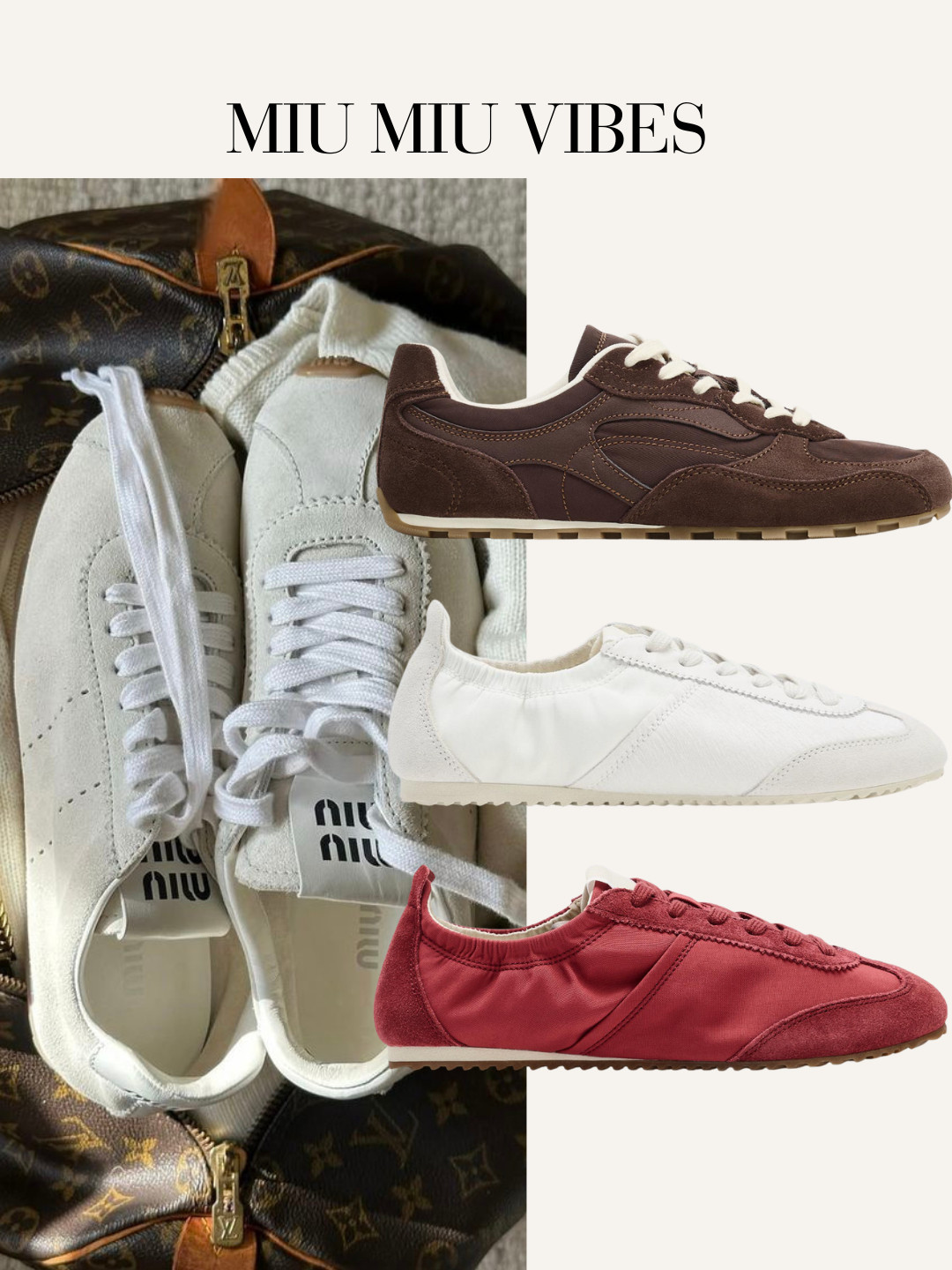 Miu Miu vibes sneakers for less from Zara
