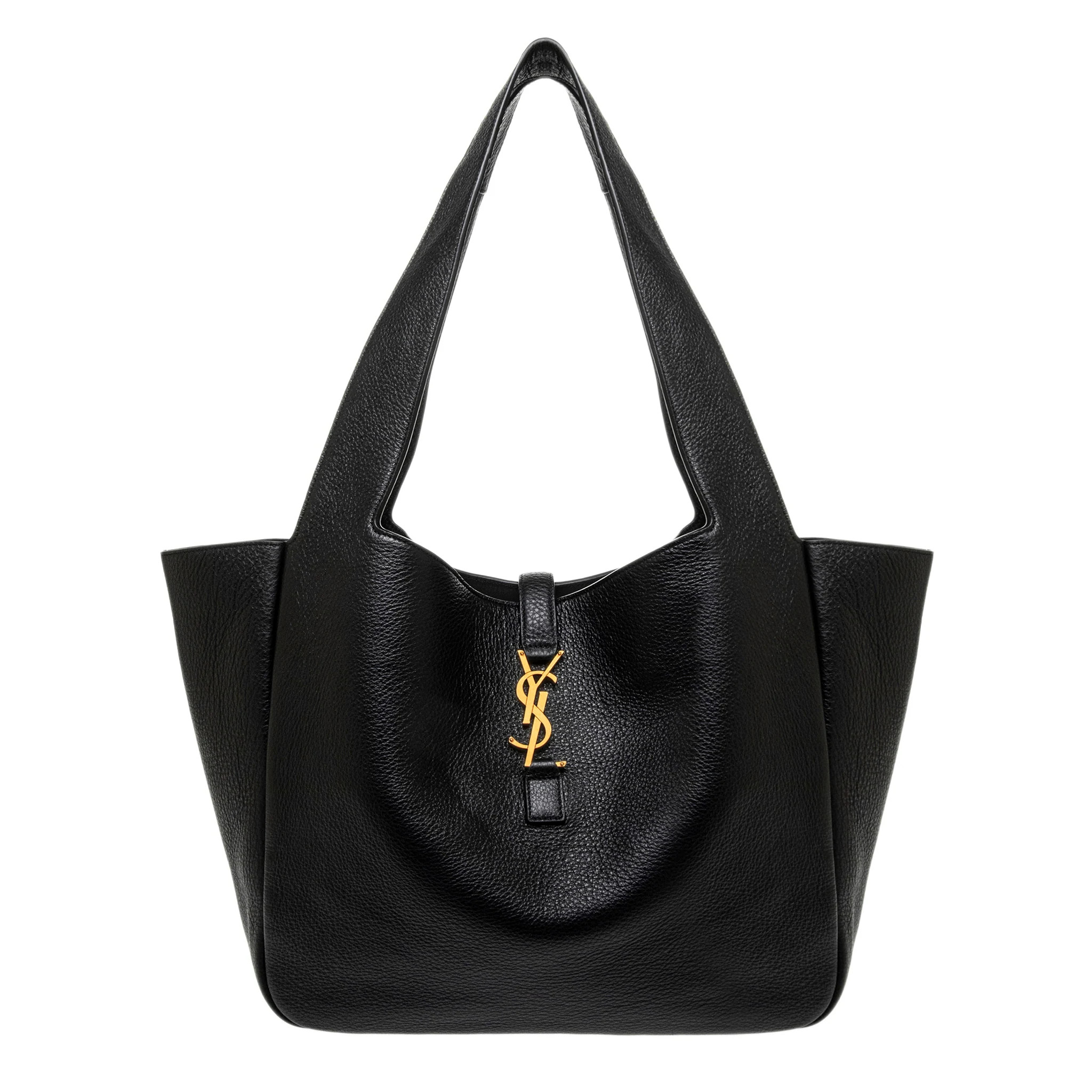 Saint Laurent Le 5 A 7 Bea Tote in Grained Leather - Black | Overstock