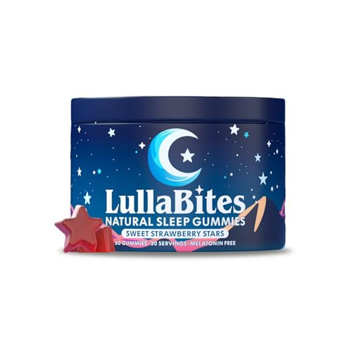 LullaBites Gummies - Made in The USA - Natural Sweet Strawberry Stars Flavor - 30 Servings - Sugar-Free - Vegan - Halal | Amazon (US)