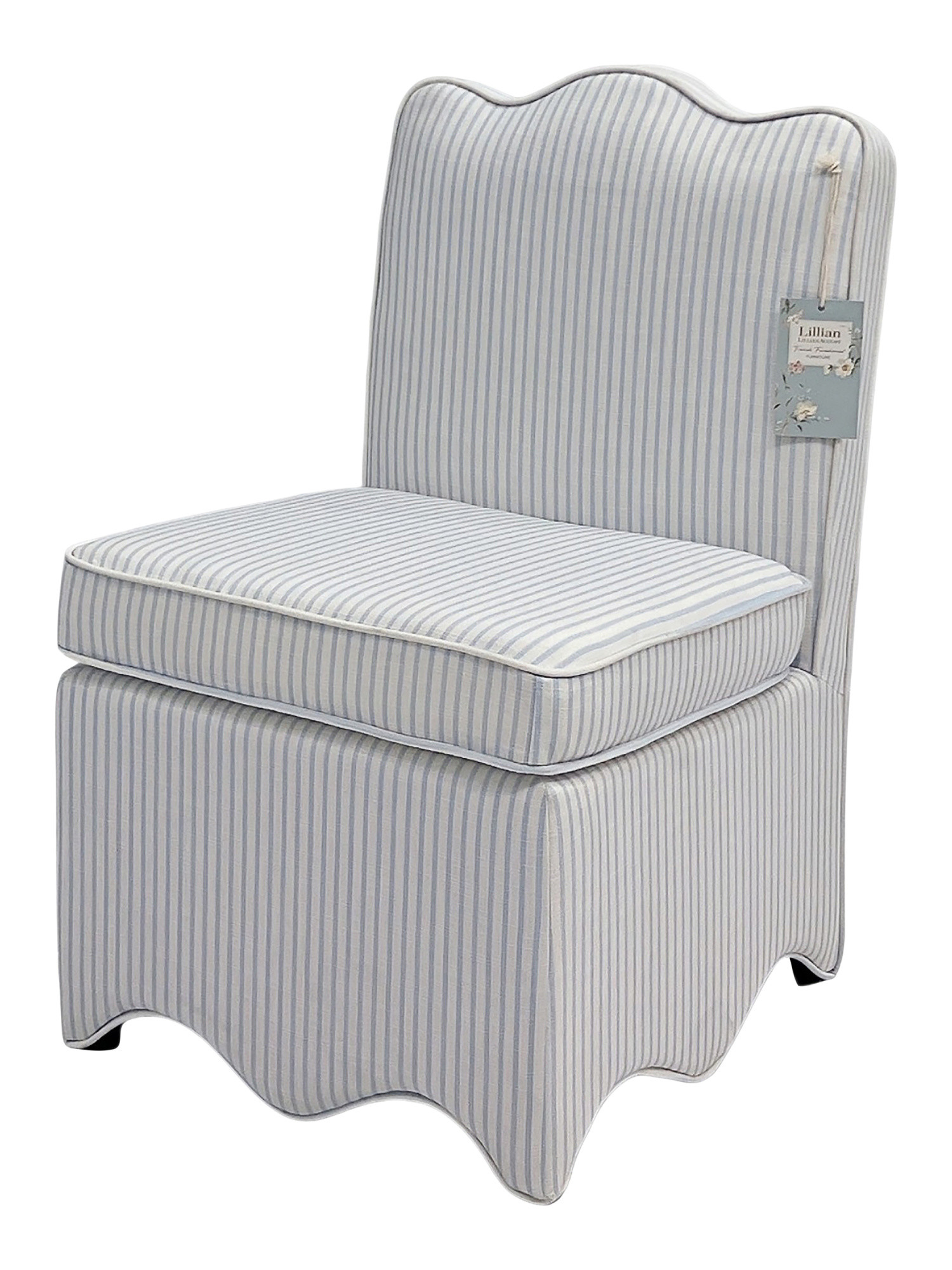 21.5x32.5 Scalloped Bottom Skirted Dining Chair | TJ Maxx