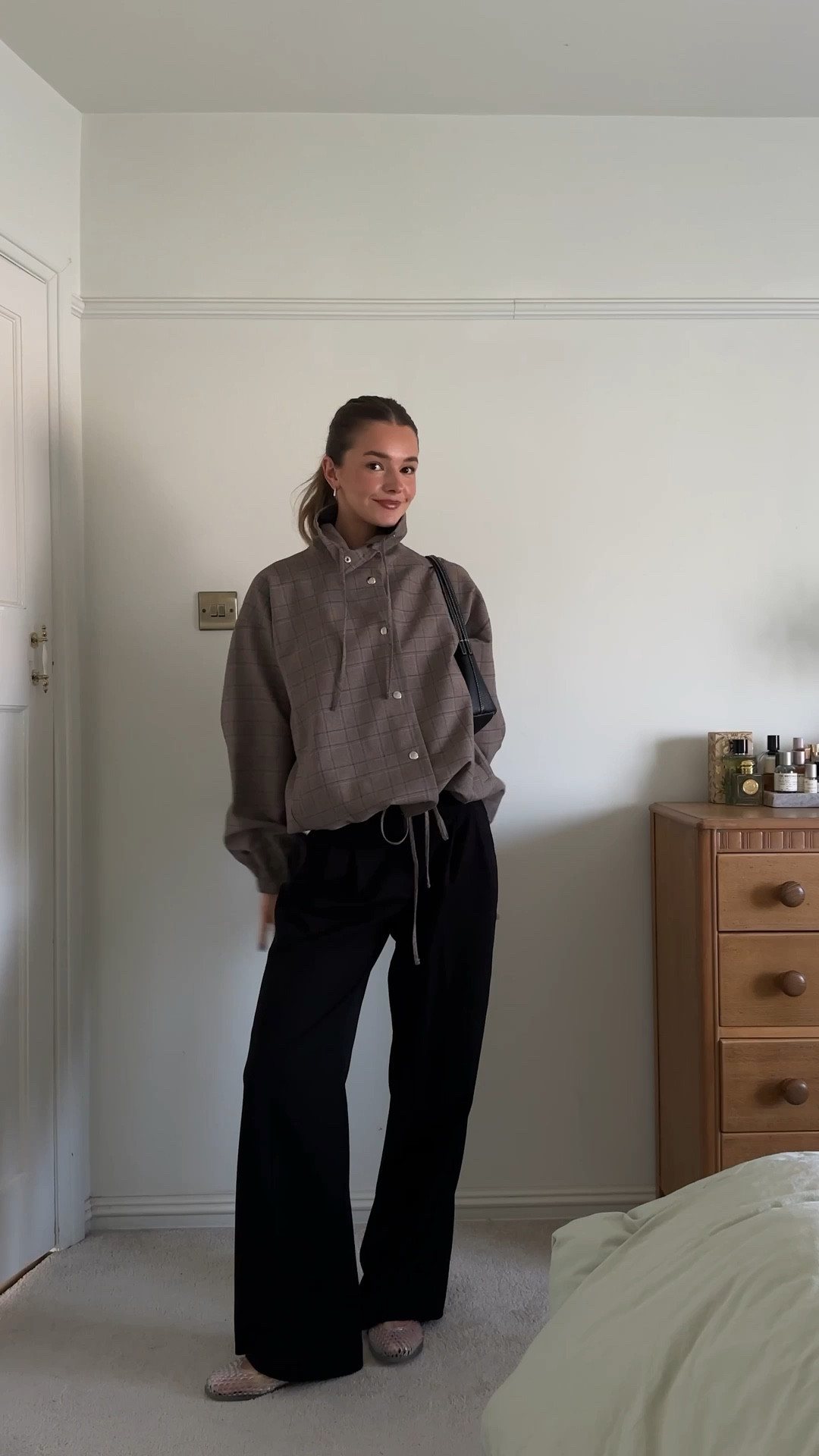 Funnel neck jacket, black trousers, ASOS, COS, ballet flats, jelly shoes, autumn outfit, shoulder bag

#LTKautumn #LTKeurope #LTKuk