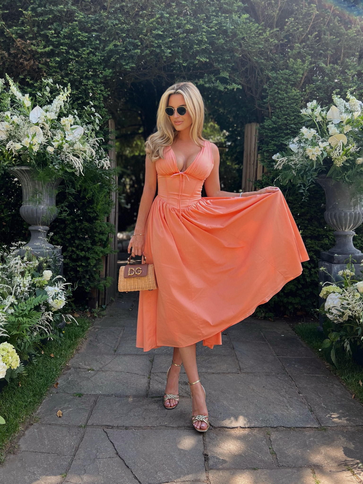 Coral summer dreams ✨

Corset midi dress from house of cb 🌸 styled with gold and wicker accessories 

#LTKstyletip #LTKwedding #LTKluxury