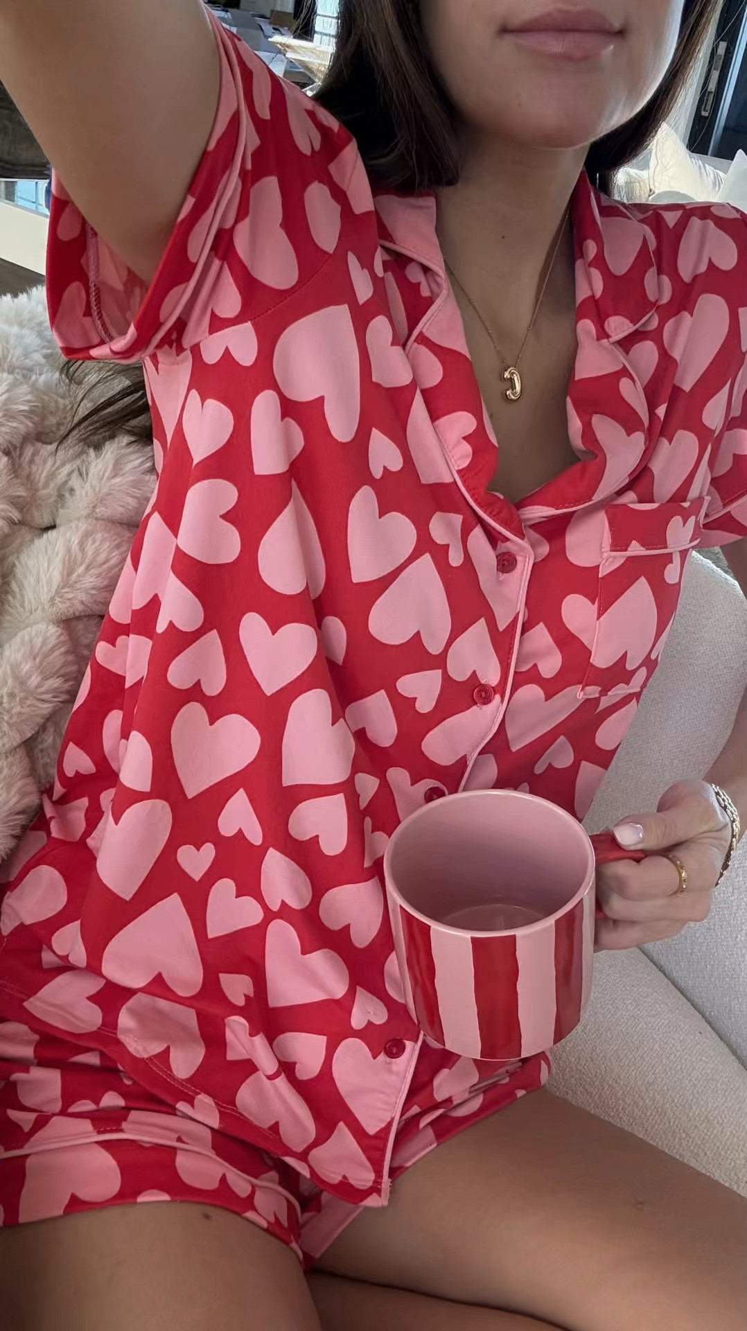 Valentines pajamas for her - under $20❤️ I’m wearing size small 

Heart pajamas, Valentine’s Day pajamas, valentines pjs, heart pjs, teen girl valentines pajamas, teen girl pajamas, Walmart fashion, target, Walmart finds, valentines gift, valentines mug, Christine Andrew 

#LTKStyleTip #LTKFindsUnder50 #LTKSeasonal