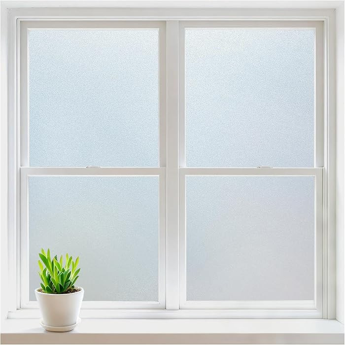 rabbitgoo Window Privacy Film, Frosted Glass Window Clings, Static Cling UV Heat Blocking Door St... | Amazon (US)
