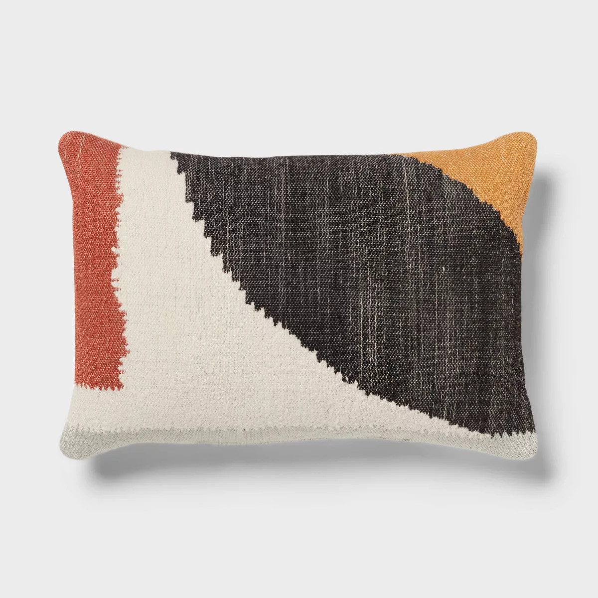 Mod Abstract Woven Colorblock Oblong Dec Pillow Ivory/Green/Gold - Threshold™ | Target